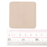 Maxbell 25 Pieces 50mm 80mm 120mm Blank Wood Square Plaque Unfinished Wooden Shapes