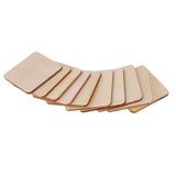 Maxbell 25 Pieces 50mm 80mm 120mm Blank Wood Square Plaque Unfinished Wooden Shapes