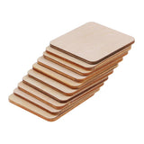 Maxbell 25 Pieces 50mm 80mm 120mm Blank Wood Square Plaque Unfinished Wooden Shapes