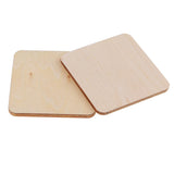 Maxbell 25 Pieces 50mm 80mm 120mm Blank Wood Square Plaque Unfinished Wooden Shapes