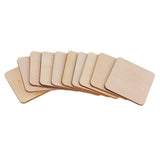 Maxbell 25 Pieces 50mm 80mm 120mm Blank Wood Square Plaque Unfinished Wooden Shapes