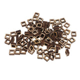 Maxbell 140 Pieces Unfinished Wood Hollow Square Wooden Pieces for Craft 10/20/40mm