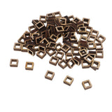 Maxbell 140 Pieces Unfinished Wood Hollow Square Wooden Pieces for Craft 10/20/40mm