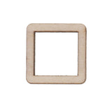 Maxbell 140 Pieces Unfinished Wood Hollow Square Wooden Pieces for Craft 10/20/40mm