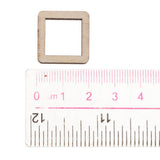 Maxbell 140 Pieces Unfinished Wood Hollow Square Wooden Pieces for Craft 10/20/40mm