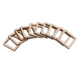 Maxbell 140 Pieces Unfinished Wood Hollow Square Wooden Pieces for Craft 10/20/40mm