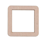 Maxbell 140 Pieces Unfinished Wood Hollow Square Wooden Pieces for Craft 10/20/40mm