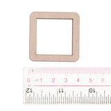 Maxbell 140 Pieces Unfinished Wood Hollow Square Wooden Pieces for Craft 10/20/40mm