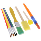Maxbell 9 Pieces Kids Children Sponge Brushes Painting Brushes for Graffiti Doodle