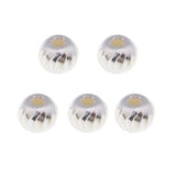 Maxbell 5 Pcs S925 Sterling Silver Spacer Loose Beads for DIY Jewelry Bracelet 5mm