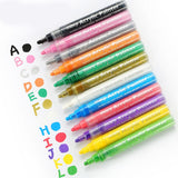 Maxbell 12 Colors Acrylic Paint Markers Pen Art Permanent Paint Marker Pens Set