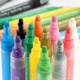 Maxbell 12 Colors Acrylic Paint Markers Pen Art Permanent Paint Marker Pens Set
