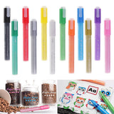Maxbell 12 Colors Acrylic Paint Markers Pen Art Permanent Paint Marker Pens Set