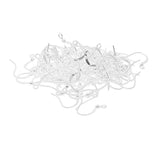 Maxbell 100 Pieces White K Plated Earwire Ball Dot French Wire Earring Hook Findings