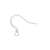 Maxbell 100 Pieces White K Plated Earwire Ball Dot French Wire Earring Hook Findings