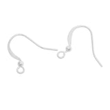Maxbell 100 Pieces White K Plated Earwire Ball Dot French Wire Earring Hook Findings