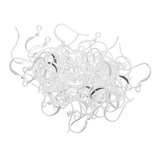 Maxbell 100 Pieces White K Plated Earwire Ball Dot French Wire Earring Hook Findings