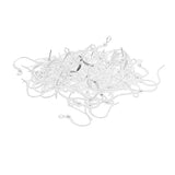 Maxbell 100 Pieces White K Plated Earwire Ball Dot French Wire Earring Hook Findings