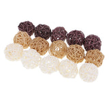 Maxbell 21 Pieces Wicker Rattan Balls Home Christmas Wedding Party Decorative Crafts