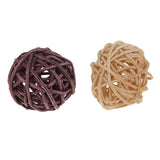Maxbell 21 Pieces Wicker Rattan Balls Home Christmas Wedding Party Decorative Crafts