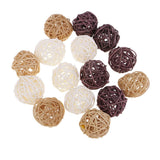 Maxbell 21 Pieces Wicker Rattan Balls Home Christmas Wedding Party Decorative Crafts