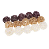 Maxbell 21 Pieces Wicker Rattan Balls Home Christmas Wedding Party Decorative Crafts
