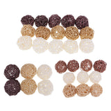 Maxbell 21 Pieces Wicker Rattan Balls Home Christmas Wedding Party Decorative Crafts