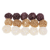 Maxbell 21 Pieces Wicker Rattan Balls Home Christmas Wedding Party Decorative Crafts
