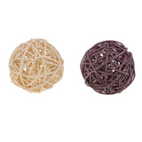 Maxbell 21 Pieces Wicker Rattan Balls Home Christmas Wedding Party Decorative Crafts
