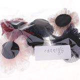 Maxbell 6 Pcs Gauze Flowers Flatbacks Buttons Embellishments DIY Crafts Decoration