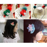 Maxbell Christmas Ribbon Bows Appliques DIY Baby Hair Bows 4pcs 40x55mm - 60x70mm