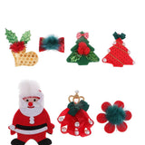 Maxbell Christmas Ribbon Bows Appliques DIY Baby Hair Bows 4pcs 40x55mm - 60x70mm