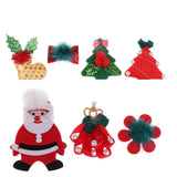 Maxbell Christmas Ribbon Bows Appliques DIY Baby Hair Bows 4pcs 40x55mm - 60x70mm