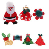 Maxbell Christmas Ribbon Bows Appliques DIY Baby Hair Bows 4pcs 40x55mm - 60x70mm