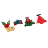 Maxbell Christmas Ribbon Bows Appliques DIY Baby Hair Bows 4pcs 40x55mm - 60x70mm