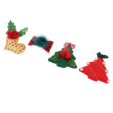 Maxbell Christmas Ribbon Bows Appliques DIY Baby Hair Bows 4pcs 40x55mm - 60x70mm