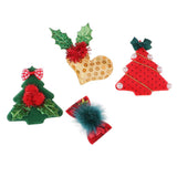 Maxbell Christmas Ribbon Bows Appliques DIY Baby Hair Bows 4pcs 40x55mm - 60x70mm