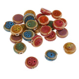 Maxbell 60 Pieces Round Flat Spacer Beads Porcelain Ceramics Bead for Jewelry Making