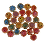 Maxbell 60 Pieces Round Flat Spacer Beads Porcelain Ceramics Bead for Jewelry Making