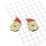 Maxbell 10 Pieces Glitter Santa Xmas Tree Non-woven Fabric for DIY Hair Accessories