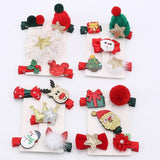 Maxbell 10 Pieces Glitter Santa Xmas Tree Non-woven Fabric for DIY Hair Accessories