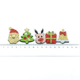 Maxbell 10 Pieces Glitter Santa Xmas Tree Non-woven Fabric for DIY Hair Accessories