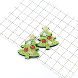 Maxbell 10 Pieces Glitter Santa Xmas Tree Non-woven Fabric for DIY Hair Accessories