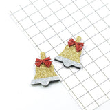 Maxbell 10 Pieces Glitter Santa Xmas Tree Non-woven Fabric for DIY Hair Accessories
