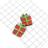 Maxbell 10 Pieces Glitter Santa Xmas Tree Non-woven Fabric for DIY Hair Accessories
