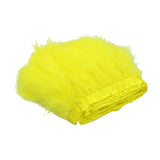 Maxbell 2m Turkey Feather Fringe Trims Lace Ribbon Sewing Decoration yellow