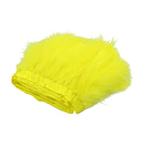 Maxbell 2m Turkey Feather Fringe Trims Lace Ribbon Sewing Decoration yellow