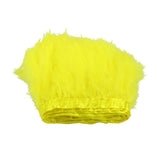 Maxbell 2m Turkey Feather Fringe Trims Lace Ribbon Sewing Decoration yellow