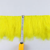 Maxbell 2m Turkey Feather Fringe Trims Lace Ribbon Sewing Decoration yellow