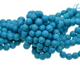 Maxbell A Strand of 34 Pieces Green Howlite Turquoise Faceted Round Loose Beads 12mm